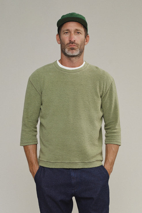 Heathered Duke 3/4 Sleeve Sherpa by JUNGMAVEN - Non-toxic Clothes product rated GO by Million Marker, free from BPA, phthalates, and parabens