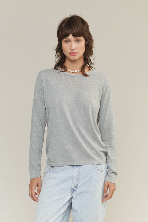 Heathered Encanto Long Sleeve Tee by JUNGMAVEN - Non-toxic Clothes product rated GO by Million Marker, free from BPA, phthalates, and parabens