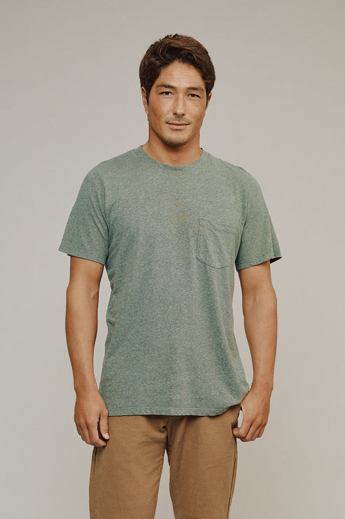 Heathered Jung Pocket Tee by JUNGMAVEN - Non-toxic Clothes product rated GO by Million Marker, free from BPA, phthalates, and parabens