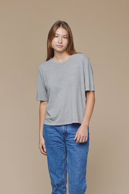 Heathered Silverlake Cropped Tee by JUNGMAVEN - Non-toxic Clothes product rated GO by Million Marker, free from BPA, phthalates, and parabens