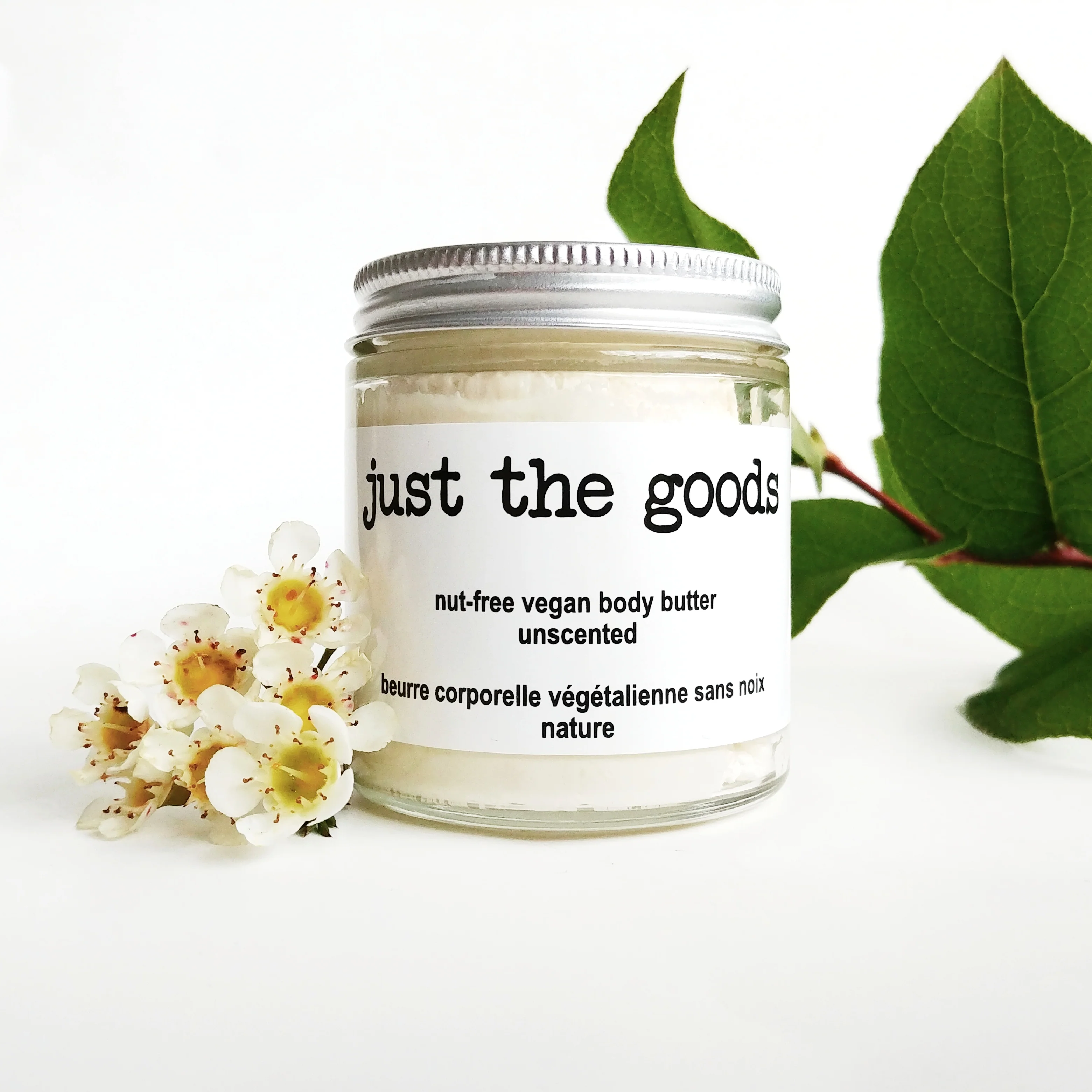 Unscented Nut-Free Vegan Body Butter by Just the Goods - Non-toxic, GO rated product free from harmful chemicals