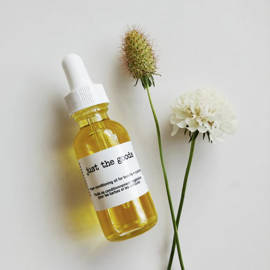 Vegan Conditioning Oil for Beards + Cuticles, Unscented by Just the Goods - Non-toxic Facial Care product rated GO by Million Marker, free from BPA, phthalates, and parabens