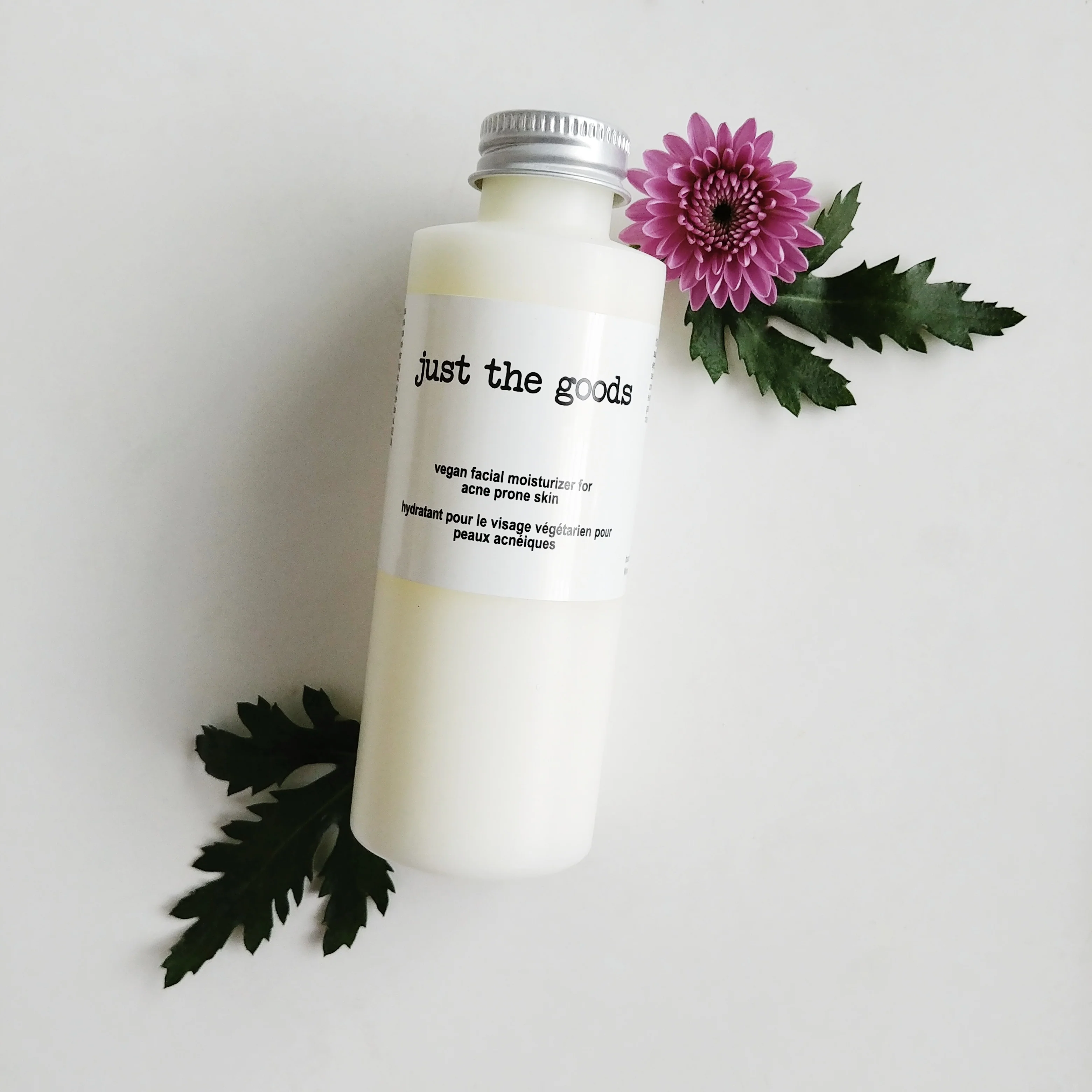 Vegan Facial Moisturizer for Acne Prone Skin by Just the Goods - Non-toxic Facial Care product rated SLOW by Million Marker, free from BPA, phthalates, and parabens