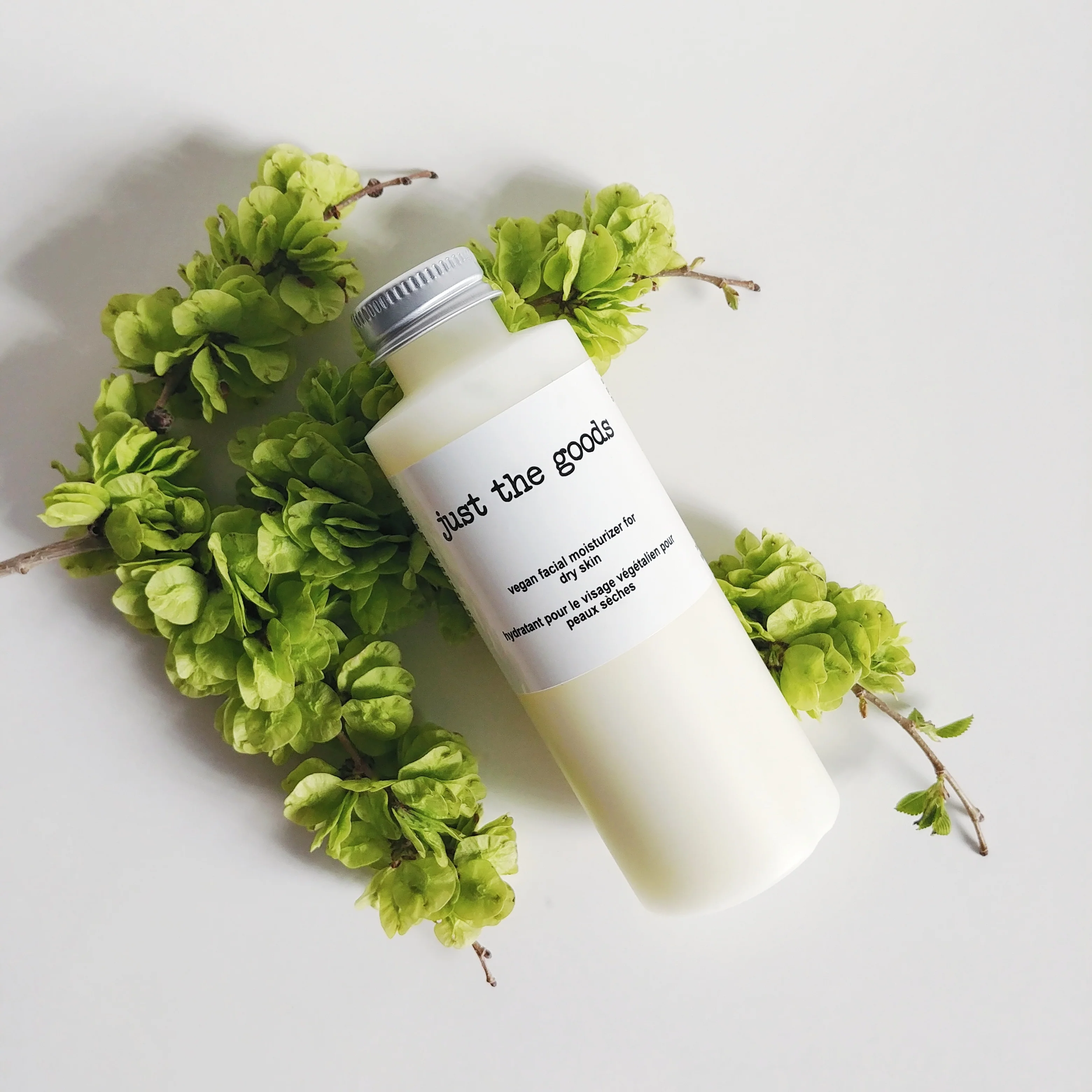 Vegan Facial Moisturizer for Dry Skin by Just the Goods - Non-toxic Facial Care product rated SLOW by Million Marker, free from BPA, phthalates, and parabens