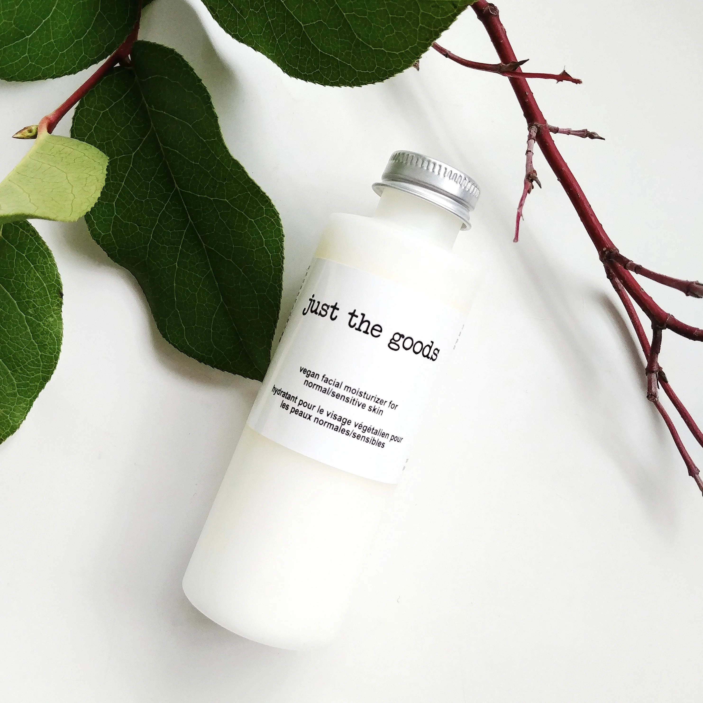 Vegan Facial Moisturizer for Normal/Sensitive Skin by Just the Goods - Non-toxic, SLOW rated product free from harmful chemicals