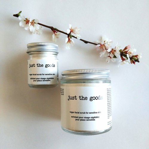 Vegan Facial Scrub for Sensitive Skin by Just the Goods - Non-toxic Facial Care product rated GO by Million Marker, free from BPA, phthalates, and parabens