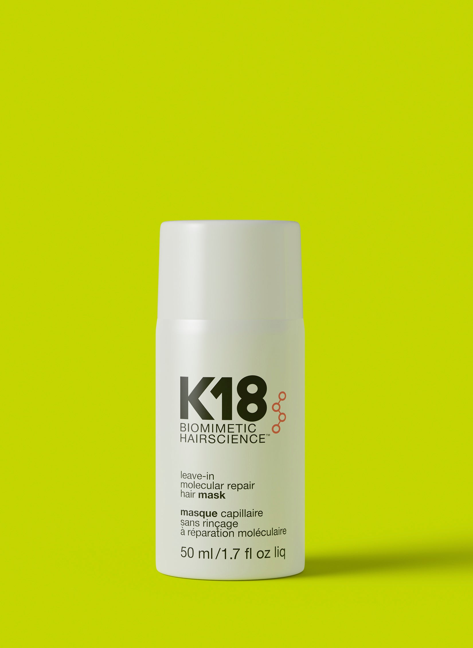 Leave-In Molecular Repair Hair Mask by K18 BIOMIMETIC HAIRSCIENCE - Non-toxic, STOP rated product free from harmful chemicals