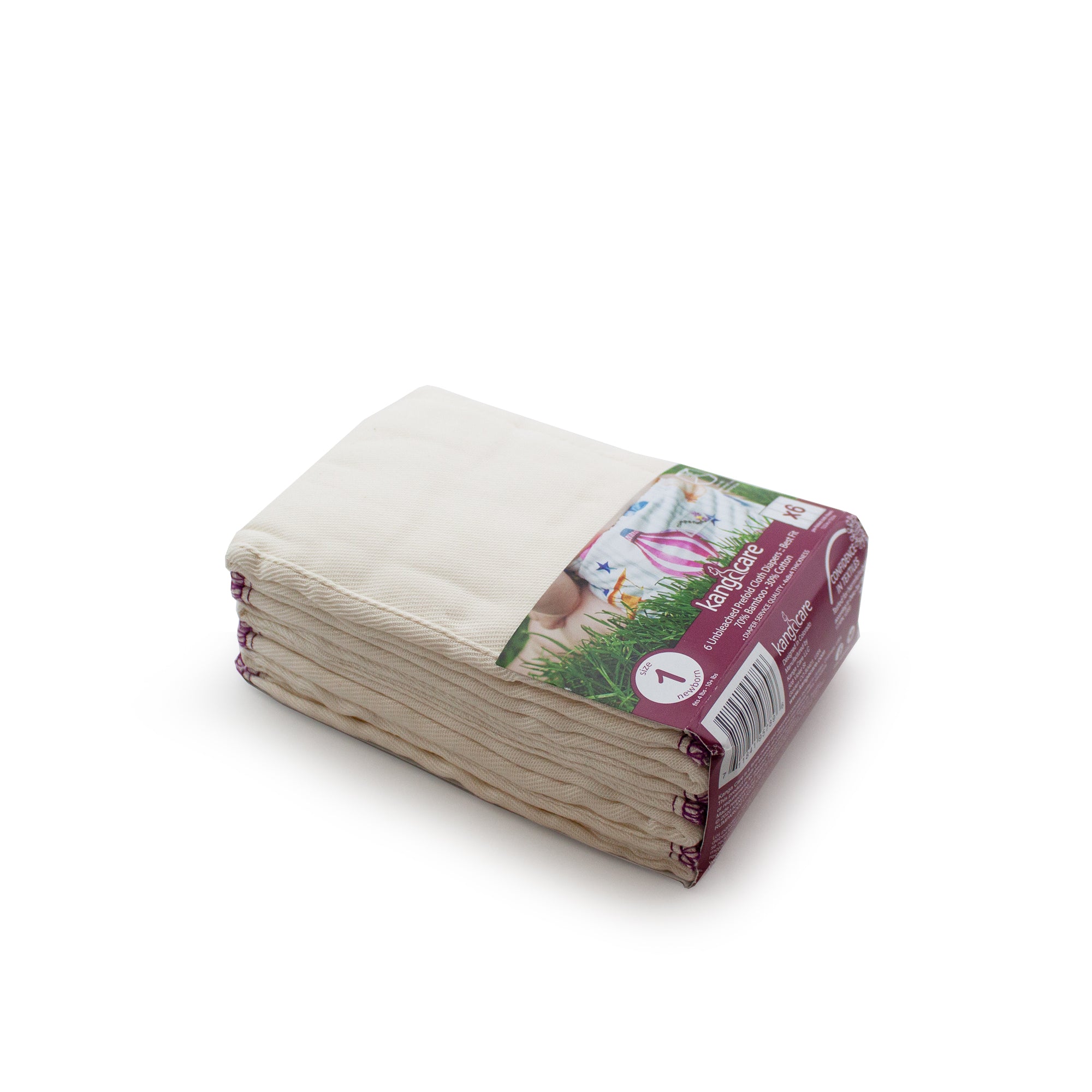 Newborn Bamboo Prefold Cloth Diapers by kangacare - Non-toxic, GO rated product free from harmful chemicals