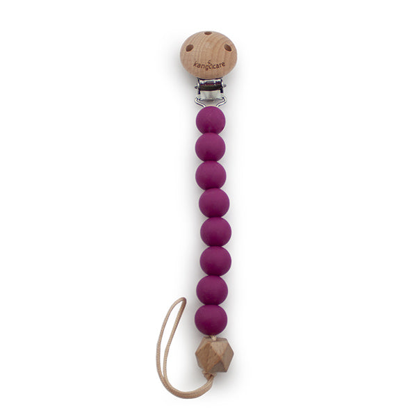 Silicone & Wood Paci Clip by kangacare - Non-toxic Pacifiers + Teethers product rated SLOW by Million Marker, free from BPA, phthalates, and parabens