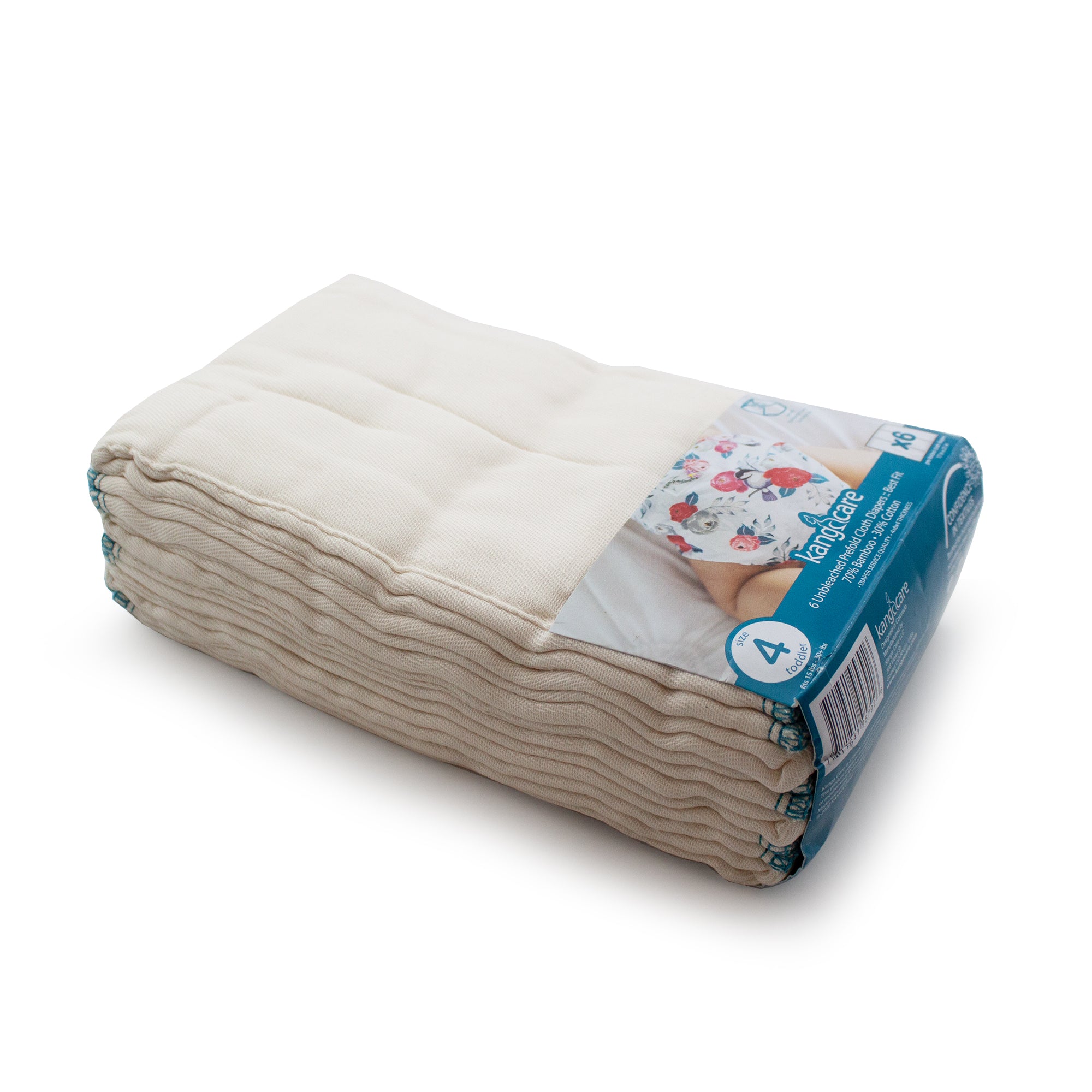 Toddler Bamboo Prefold Cloth Diapers by kangacare - Non-toxic, GO rated product free from harmful chemicals