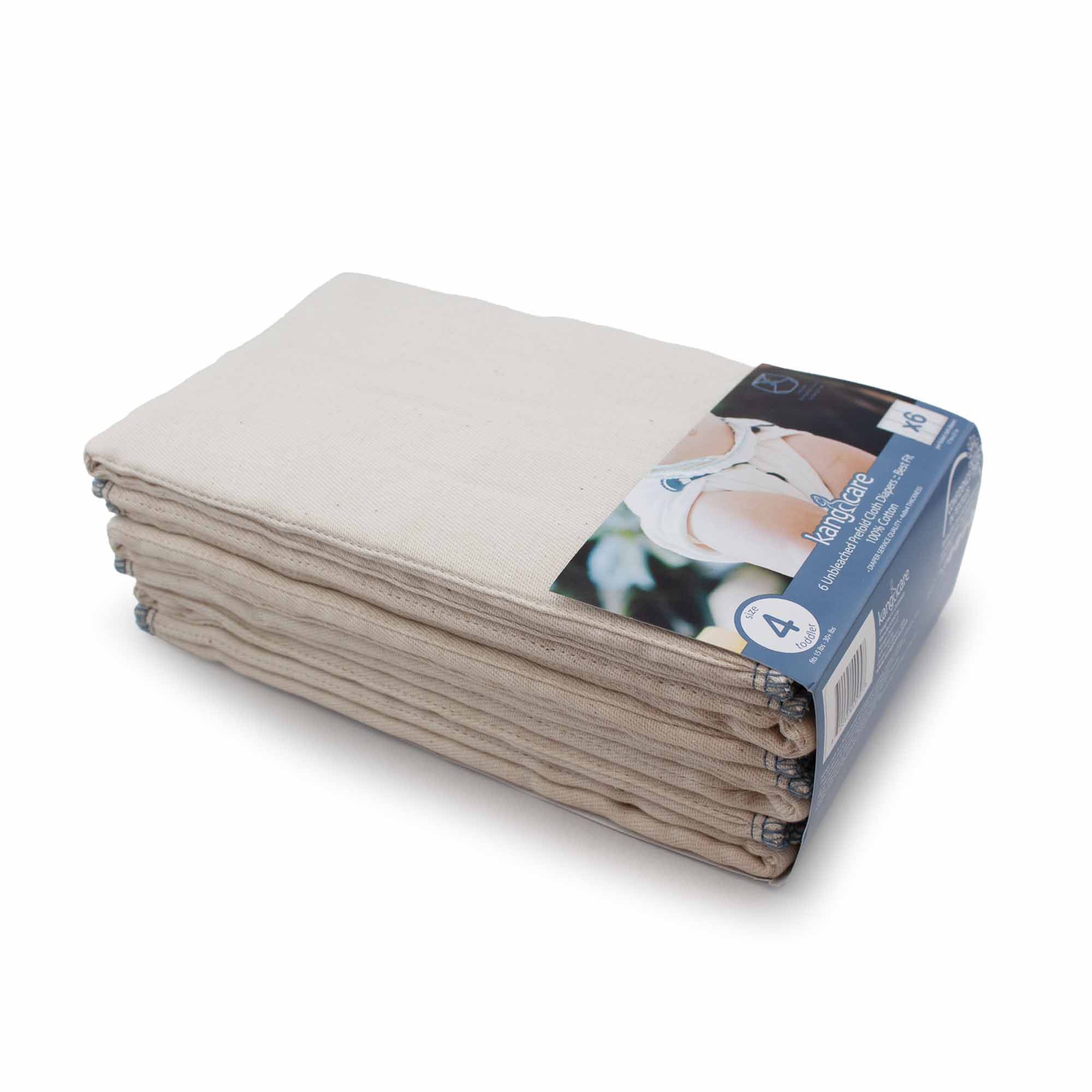 Toddler Unbleached Cotton Prefold Cloth Diapers by kangacare - Non-toxic, GO rated product free from harmful chemicals