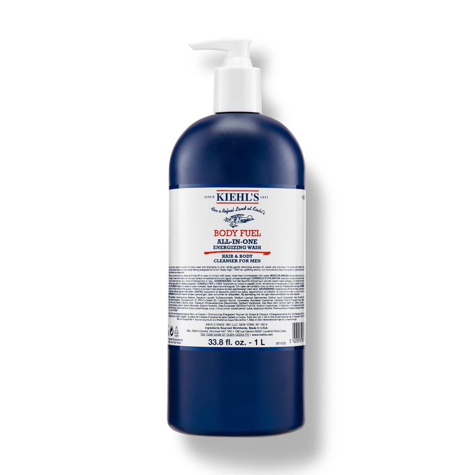 Body Fuel All-In-One Energizing Wash by Kiehl's - Non-toxic, STOP rated product free from harmful chemicals