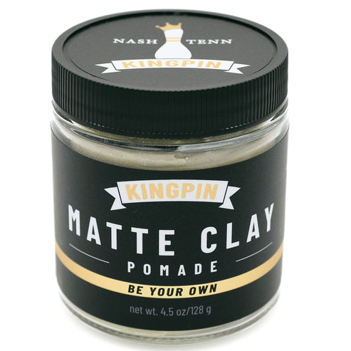 Matte Clay Pomade by KINGPIN - Non-toxic, STOP rated product free from harmful chemicals