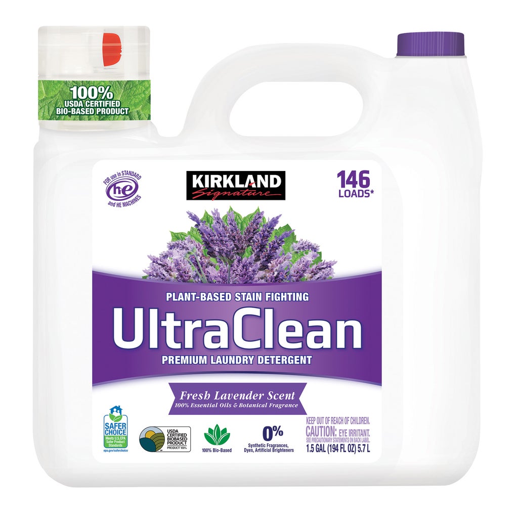 Ultra Clean Liquid Laundry Detergent - Lavender by KIRKLAND Signature - Non-toxic, STOP rated product free from harmful chemicals