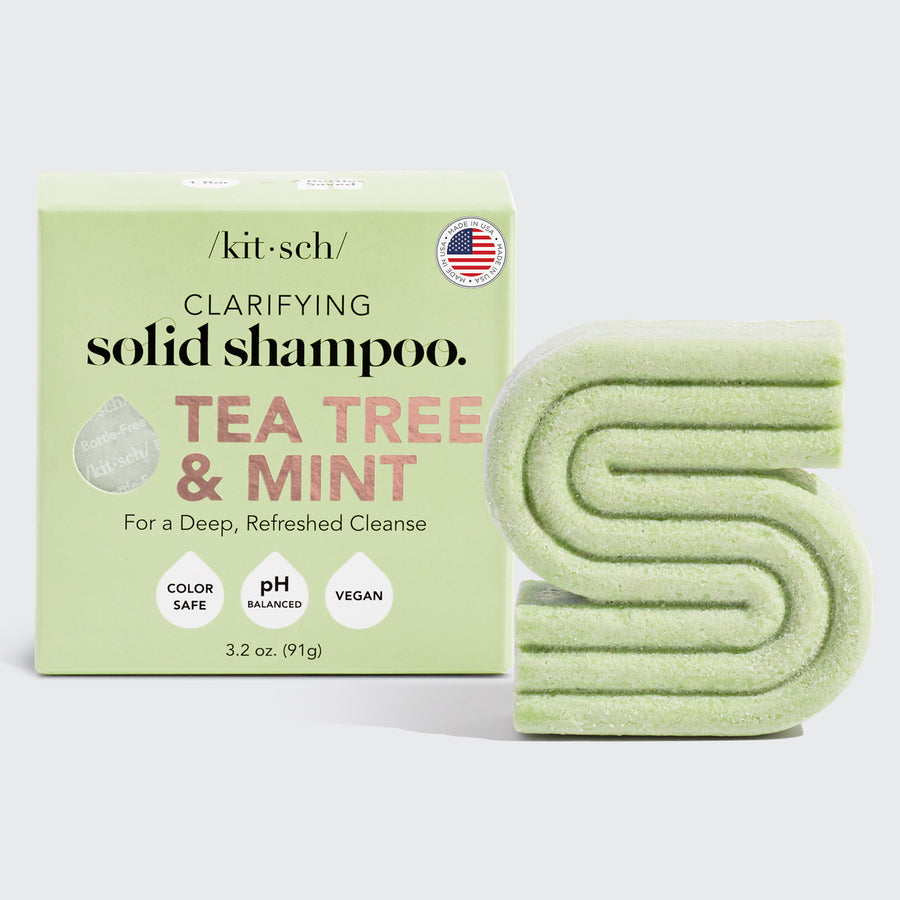 Clarifying Solid shampoo - Tea Tree & Mint by /kit-sch/ - Non-toxic, SLOW rated product free from harmful chemicals