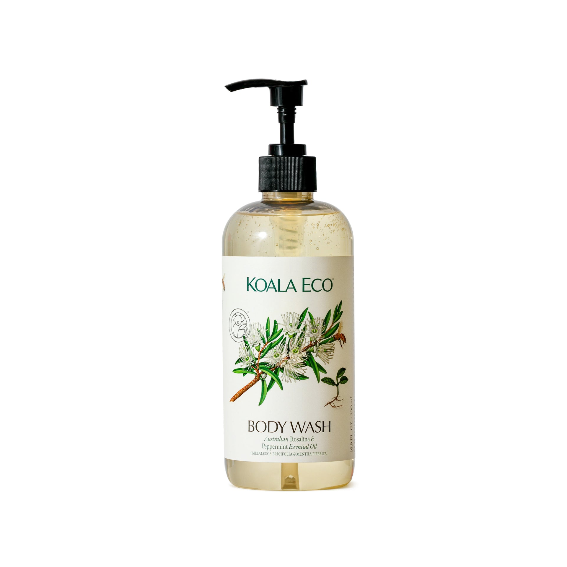 Body Wash - Rosalina & Peppermint Essential Oil by KOALA ECO - Non-toxic, SLOW rated product free from harmful chemicals
