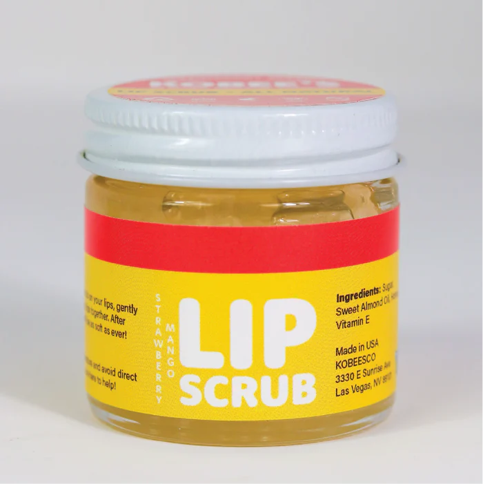 Lip Scrub - Strawberry Mango by Kobee's - Non-toxic, SLOW rated product free from harmful chemicals