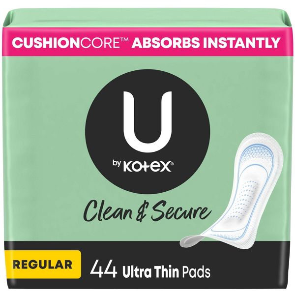 U Clean & Secure Ultra Thin Pads by Kotex - Non-toxic, STOP rated product free from harmful chemicals