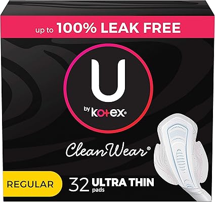 U Clean Wear Ultra Thin Pads With Wings by Kotex - Non-toxic, STOP rated product free from harmful chemicals