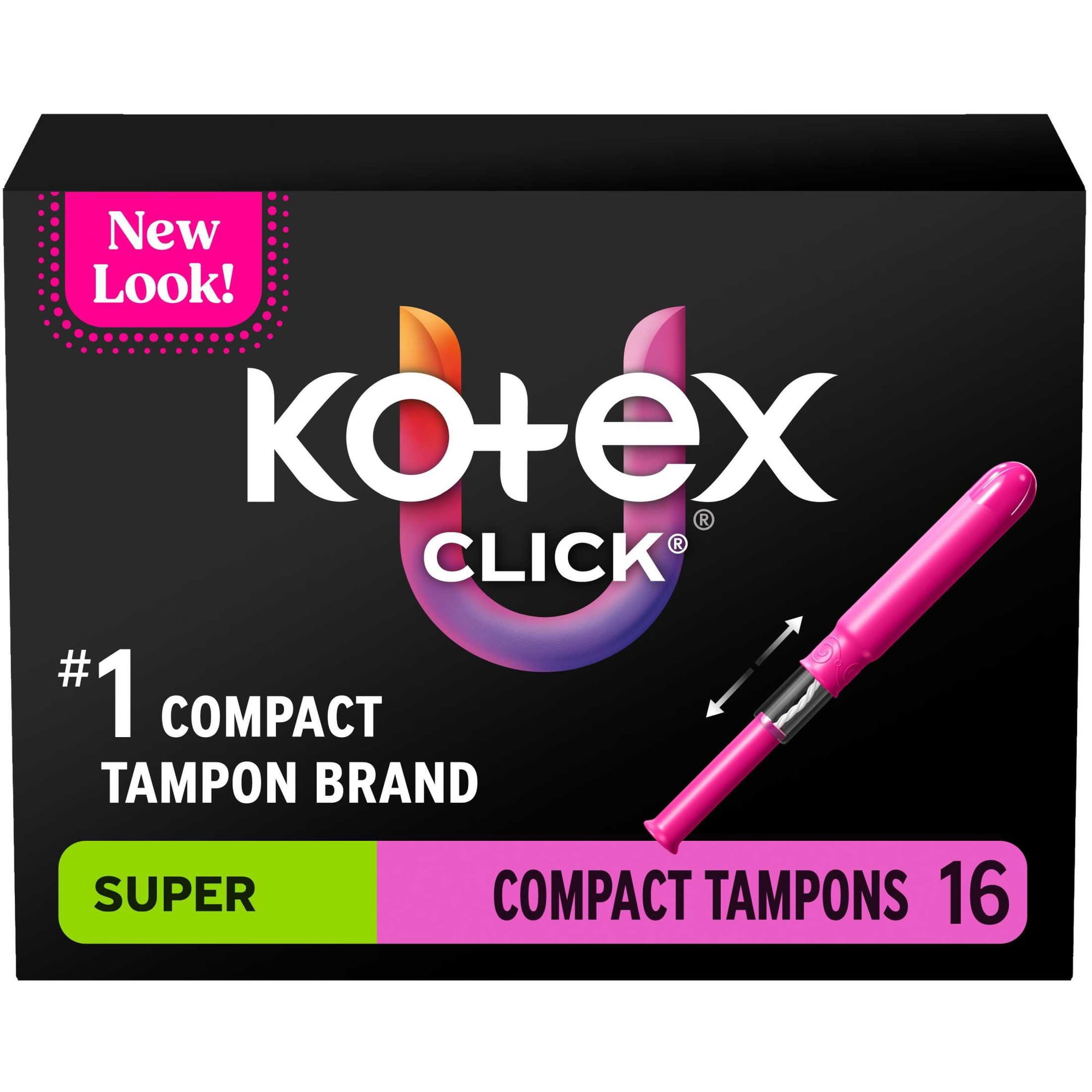 U Click Compact Tampons by Kotex - Non-toxic Period Care product rated STOP by Million Marker, free from BPA, phthalates, and parabens