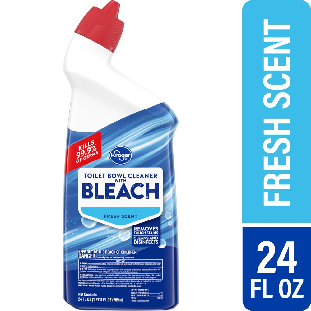 Toilet Bowl Cleaner with Bleach - Fresh Scent by Kroger - Non-toxic, STOP rated product free from harmful chemicals