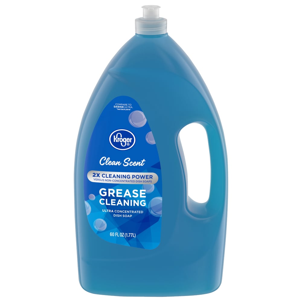 Ultra Concentrated Antibacterial Liquid Dish Soap - Clean Scent by Kroger - Non-toxic, STOP rated product free from harmful chemicals