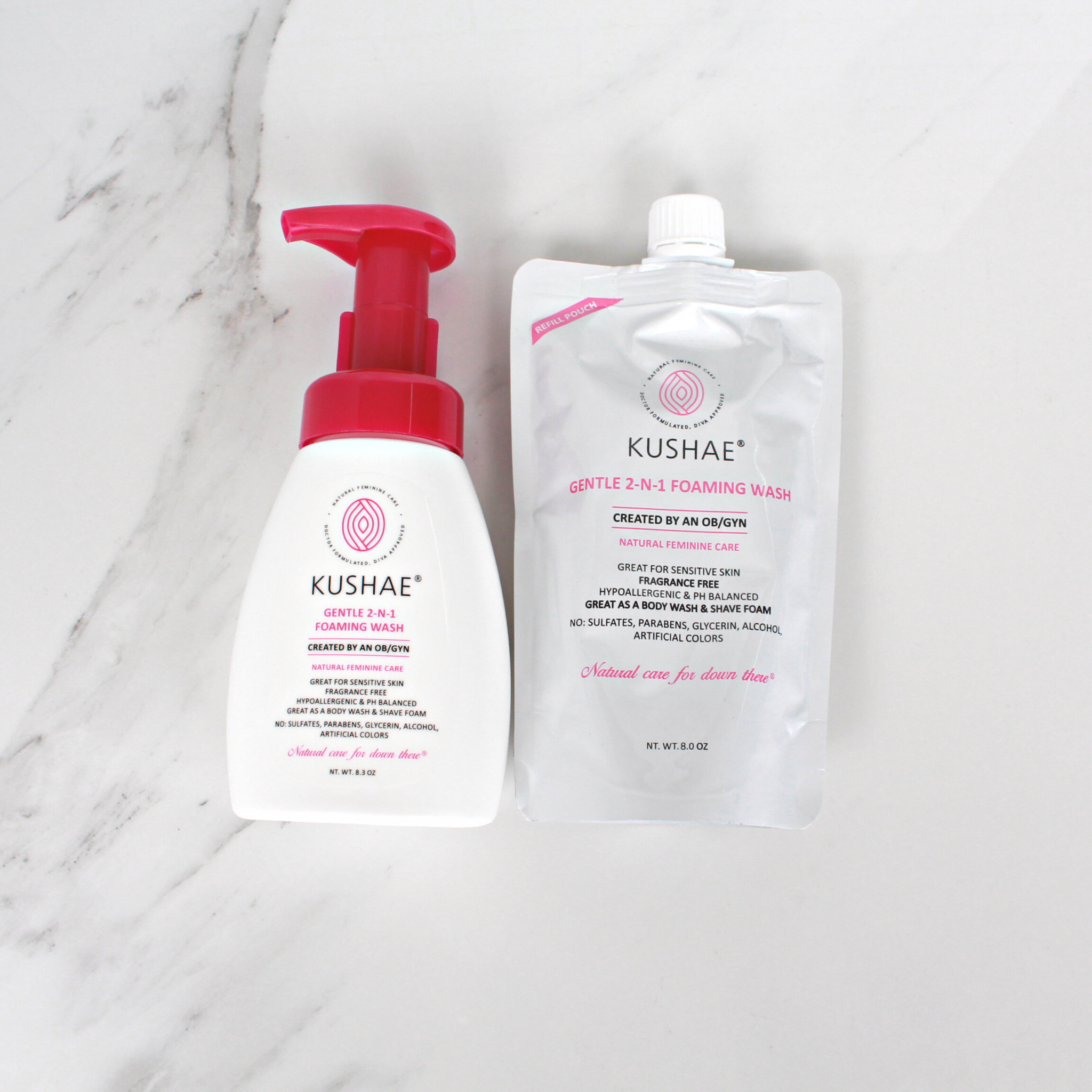 Gentle 2-N-1 Foaming Wash by KUSHAE - Non-toxic, SLOW rated product free from harmful chemicals