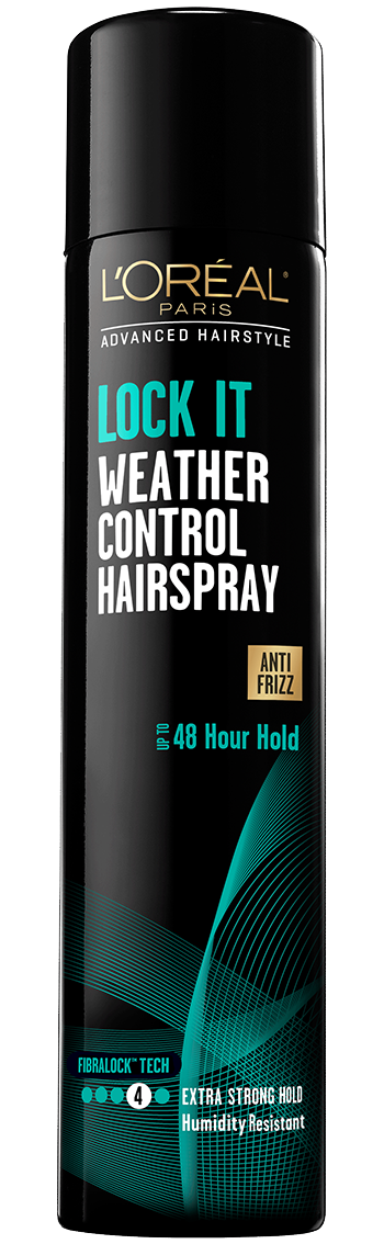 Advanced Hairstyle Lock It Weather Control Hairspray by L'ORÉAL PARiS - Non-toxic Hair Styling + Treatment product rated STOP by Million Marker, free from BPA, phthalates, and parabens