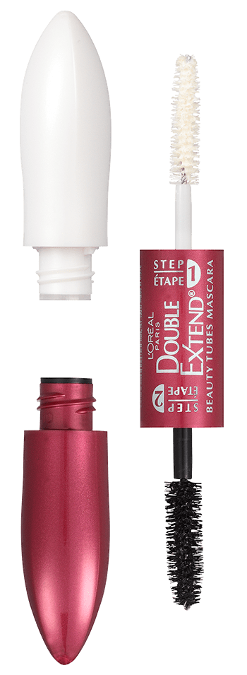Double Extend Beauty Tubes Lengthening Mascara – Blackest Black by L'ORÉAL PARiS - Non-toxic Cosmetics product rated STOP by Million Marker, free from BPA, phthalates, and parabens