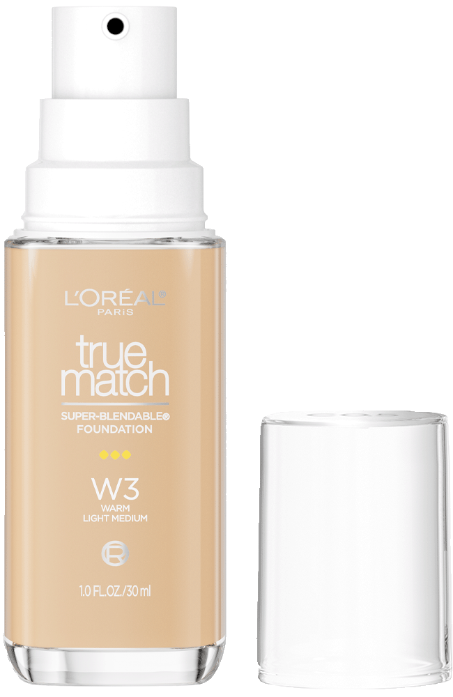 True Match Super-Blendable Foundation – W3 by L'ORÉAL PARiS - Non-toxic Cosmetics product rated STOP by Million Marker, free from BPA, phthalates, and parabens