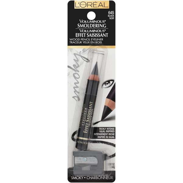 Voluminous Smoldering Eyeliner – Black by L'ORÉAL PARiS - Non-toxic Cosmetics product rated STOP by Million Marker, free from BPA, phthalates, and parabens