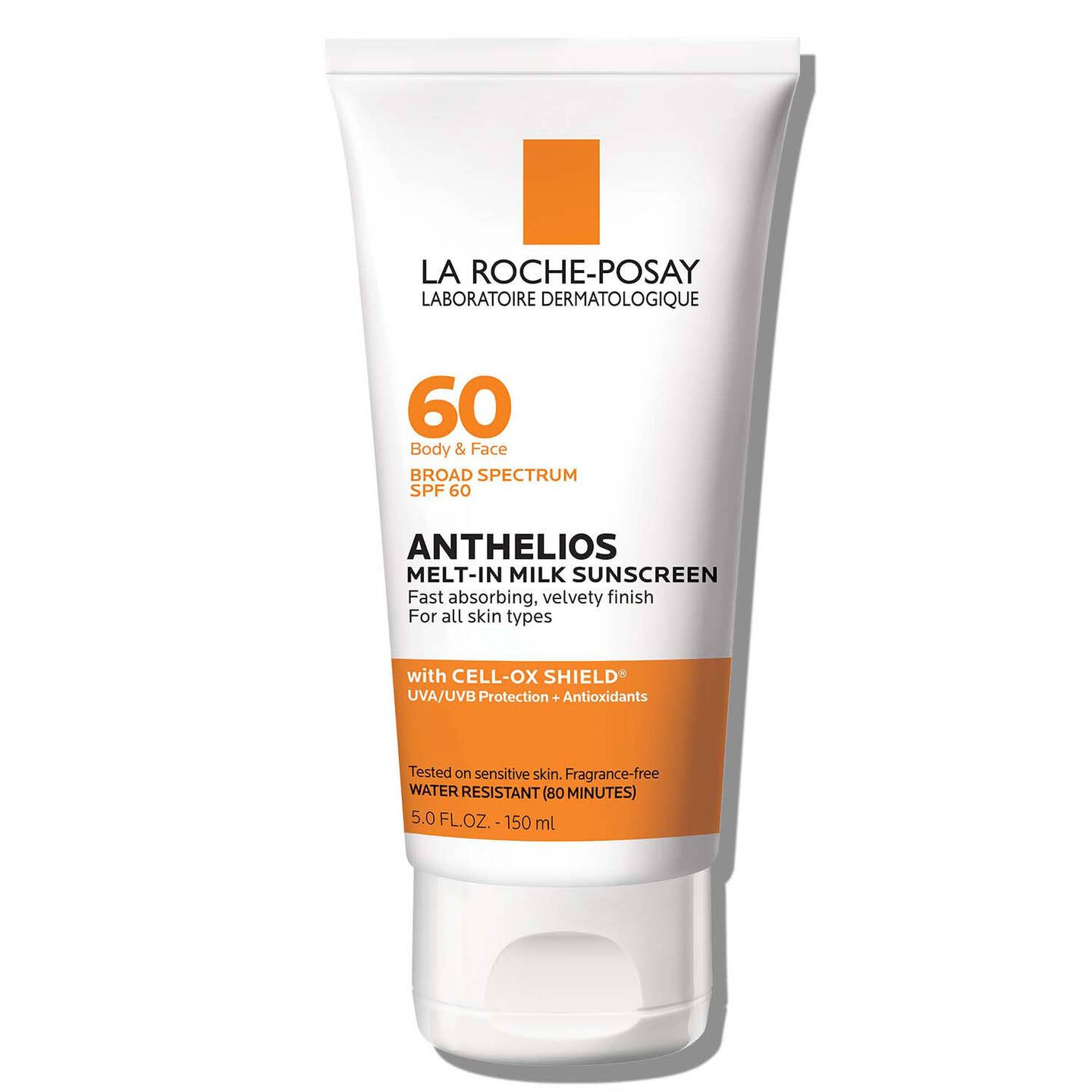 Anthelios Body & Face SPF 60 Melt-IN Milk Sunscreen by LA ROCHE-POSAY LABORATOIRE DERMATOLOGIQUE - Non-toxic Facial Care product rated STOP by Million Marker, free from BPA, phthalates, and parabens