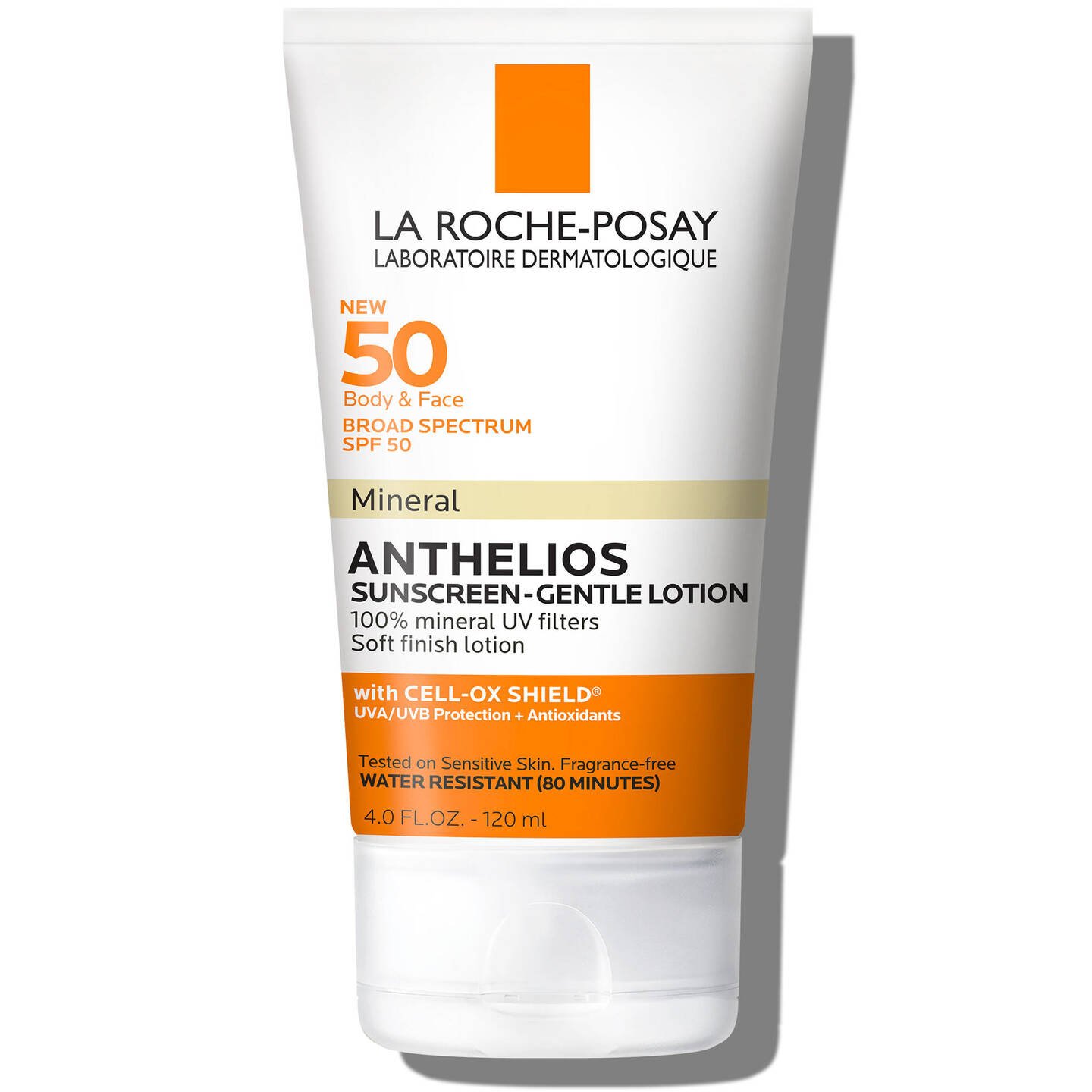 Anthelios SPF 50 Gentle Lotion Mineral Sunscreen by LA ROCHE-POSAY LABORATOIRE DERMATOLOGIQUE - Non-toxic, SLOW rated product free from harmful chemicals