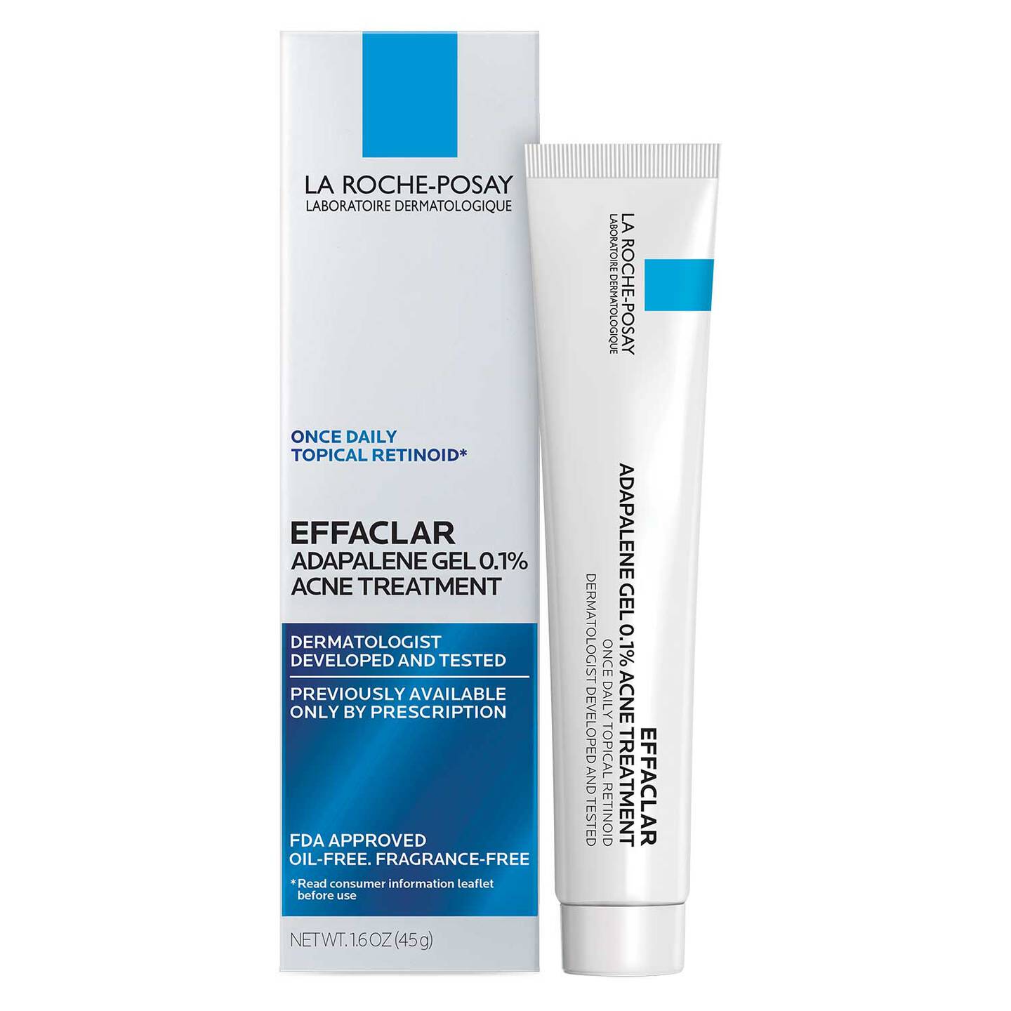 Effaclar Adapalene Gel 0.1% For Acne by LA ROCHE-POSAY LABORATOIRE DERMATOLOGIQUE - Non-toxic Facial Care product rated STOP by Million Marker, free from BPA, phthalates, and parabens