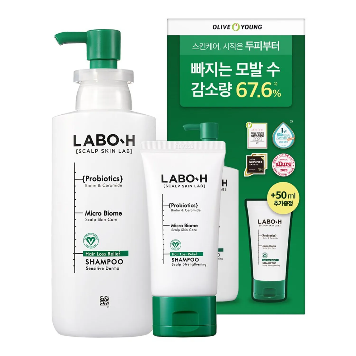 Hair Loss Relief Shampoo by LABO-H [SCALP SKIN LAB] - Non-toxic, STOP rated product free from harmful chemicals
