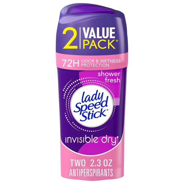 Invisible Dry Antiperspirant Deodorant - Shower Fresh by lady Speed Stick - Non-toxic Deodorants product rated STOP by Million Marker, free from BPA, phthalates, and parabens
