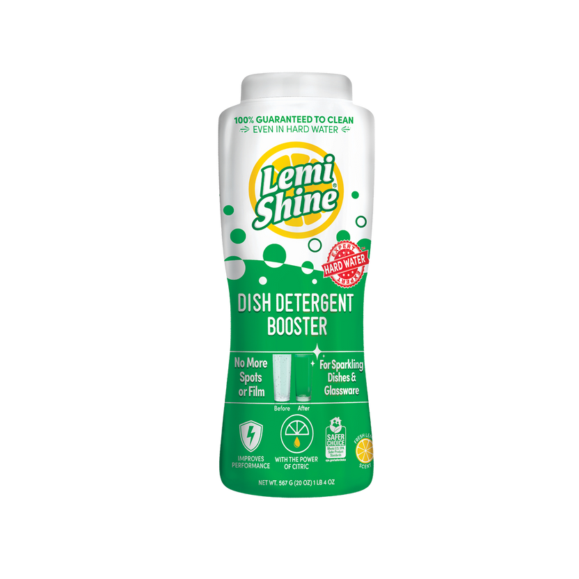 Dish Detergent Booster by Lemi Shine - Non-toxic Dish Soap + Detergent product rated STOP by Million Marker, free from BPA, phthalates, and parabens