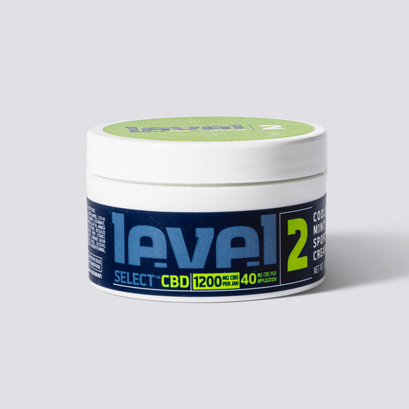 Lvl 2 Sport Cream - Cooling Mint by level SELECT CBD - Non-toxic Body Oils, Butters + Lotions product rated STOP by Million Marker, free from BPA, phthalates, and parabens