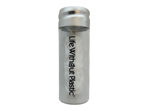 Plastic-Free Dental Floss in Glass Jar by Life Without Plastic - Non-toxic Oral Care product rated GO by Million Marker, free from BPA, phthalates, and parabens