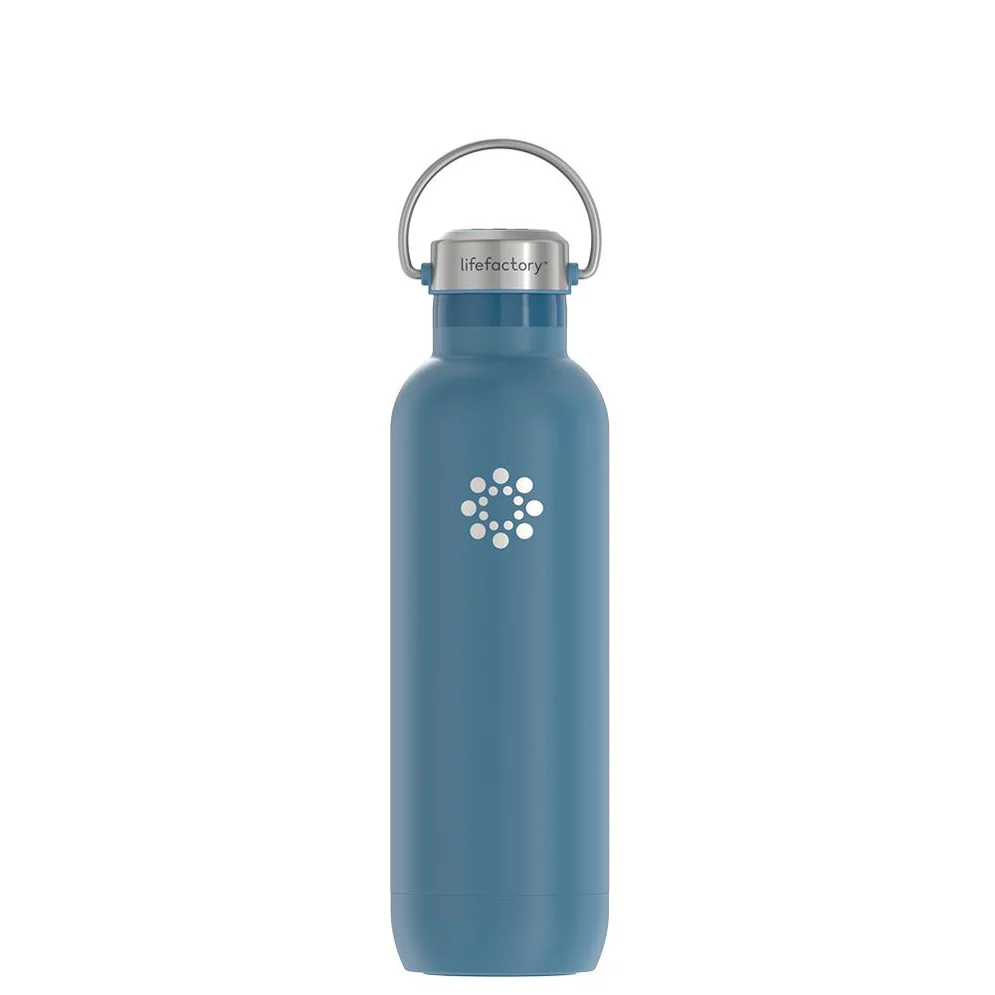 Stainless Steel Vacuum-Insulated Bottle - 24 oz by Lifefactory - Non-toxic, GO rated product free from harmful chemicals