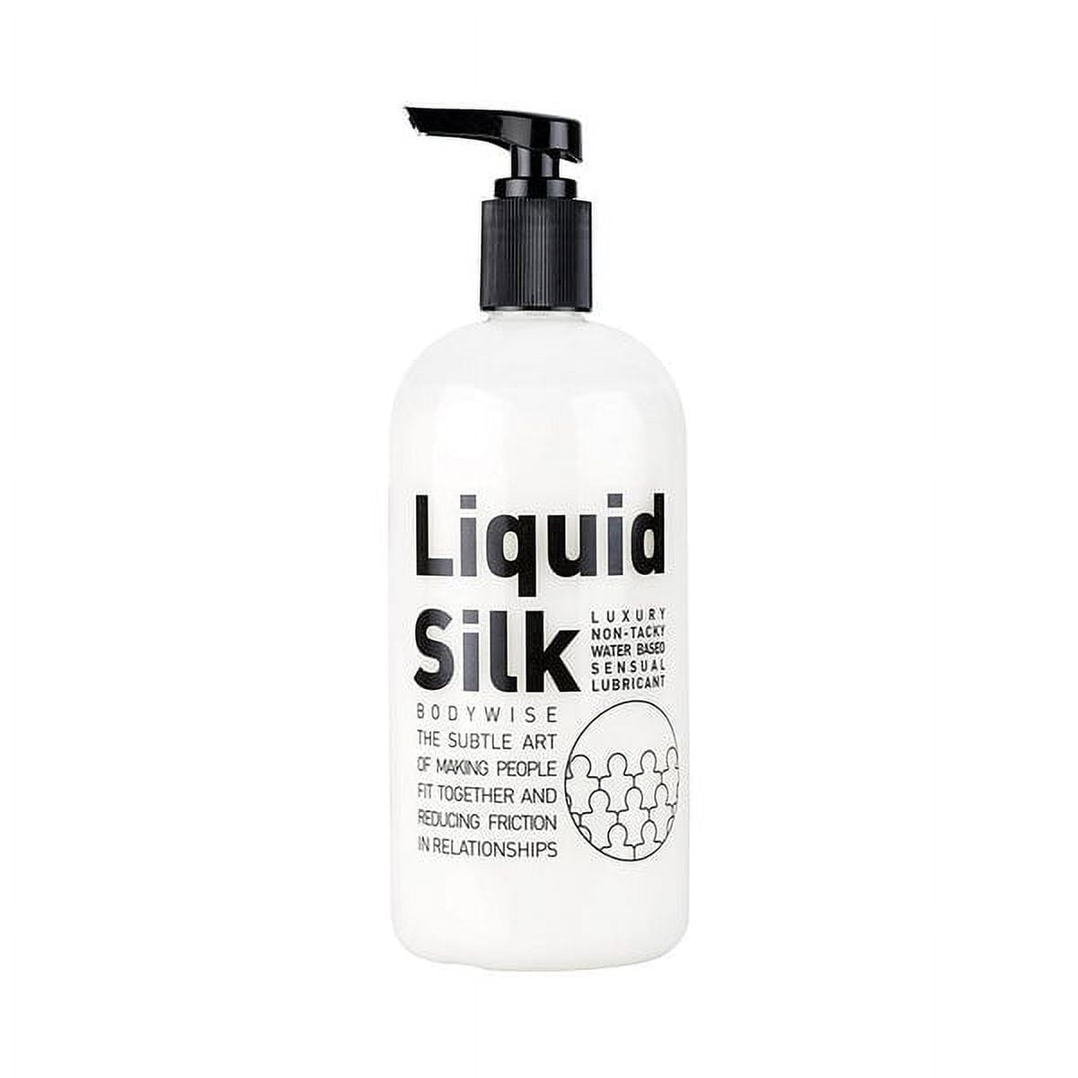 Luxury Non-Tacky Water-Based Sensual Lubricant by Liquid Silk - Non-toxic Intimate Care product rated STOP by Million Marker, free from BPA, phthalates, and parabens