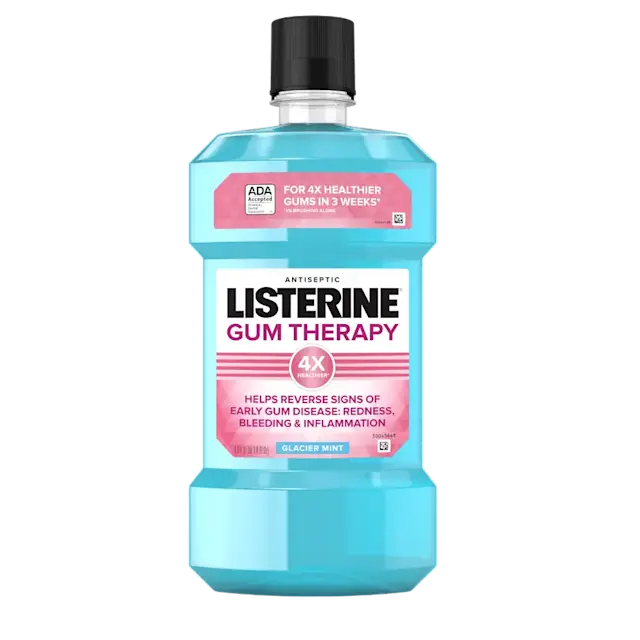 Gum Therapy Antiplaque & Antigingivitis Mouthwash - Glacier Mint by LISTERINE - Non-toxic, STOP rated product free from harmful chemicals