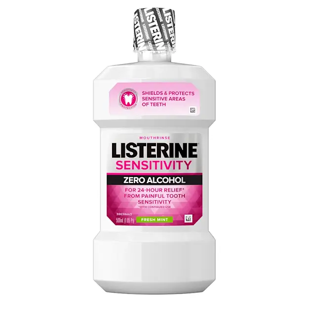 Sensitivity Zero Alcohol Mouthrinse - Fresh Mint by LISTERINE - Non-toxic, STOP rated product free from harmful chemicals