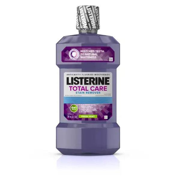 Total Care Stain Remover Anticavity Fluoride Mouthwash - Fresh Mint by LISTERINE - Non-toxic, STOP rated product free from harmful chemicals