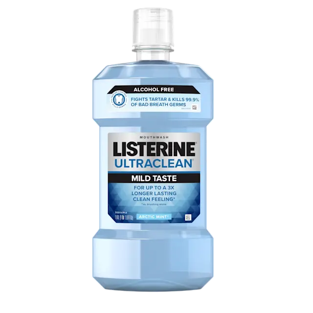 Ultraclean Alcohol Free Mild Taste Mouthwash - Arctic Mint by LISTERINE - Non-toxic, STOP rated product free from harmful chemicals