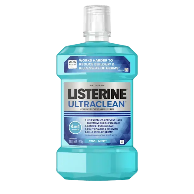 Ultraclean Antiseptic Mouthwash - Cool Mint by LISTERINE - Non-toxic, STOP rated product free from harmful chemicals