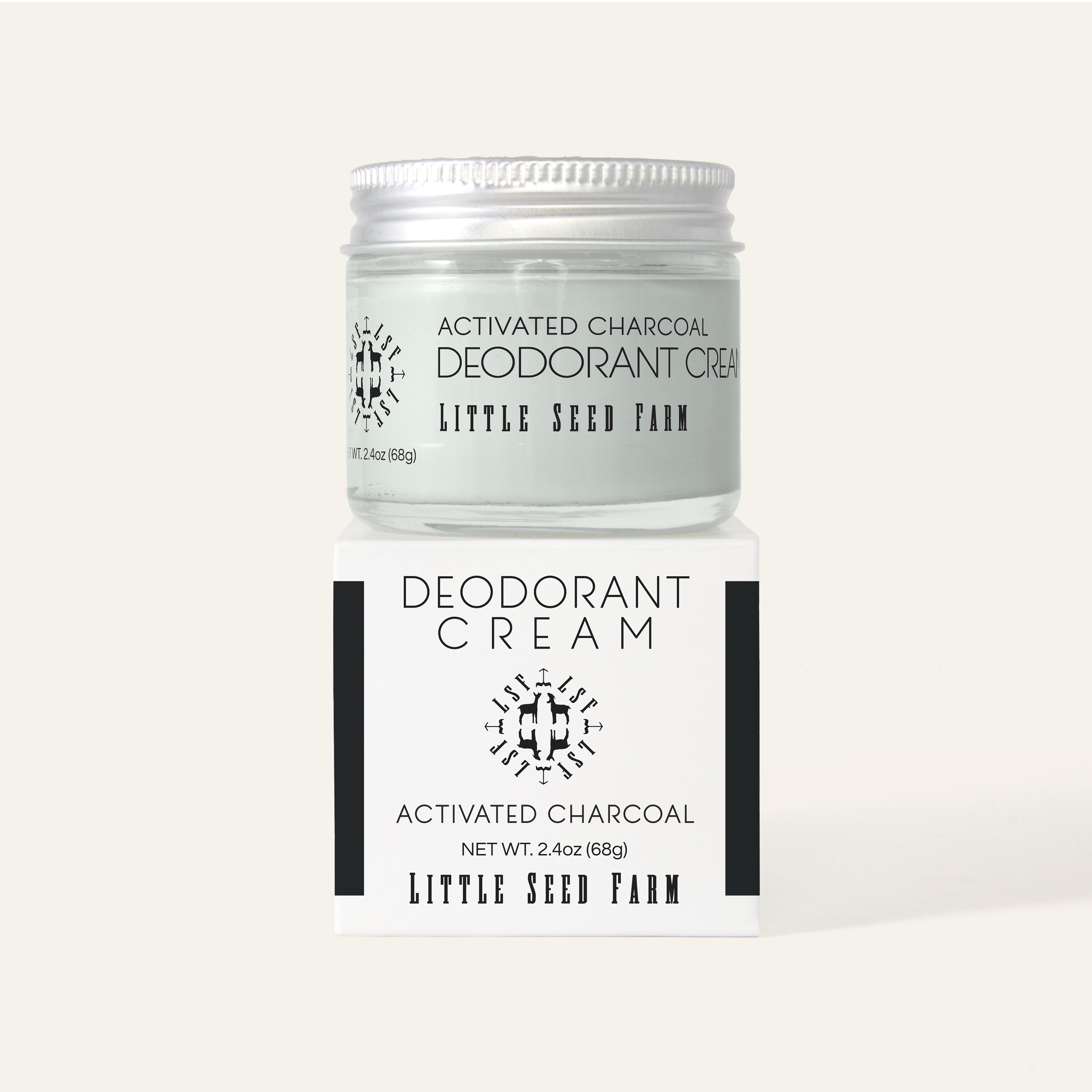 Activated Charcoal Deodorant Cream by LITTLE SEED FARM - Non-toxic, SLOW rated product free from harmful chemicals
