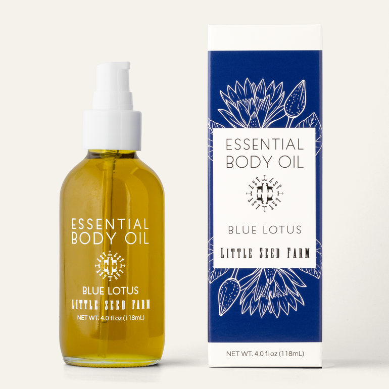 Body Oil - Blue Lotus by Little Seed Farm - Non-toxic, SLOW rated product free from harmful chemicals