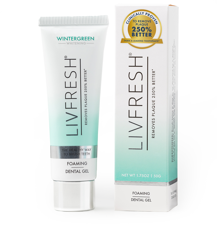 Gel Toothpaste - Wintergreen by LIVFRESH - Non-toxic Oral Care product rated STOP by Million Marker, free from BPA, phthalates, and parabens