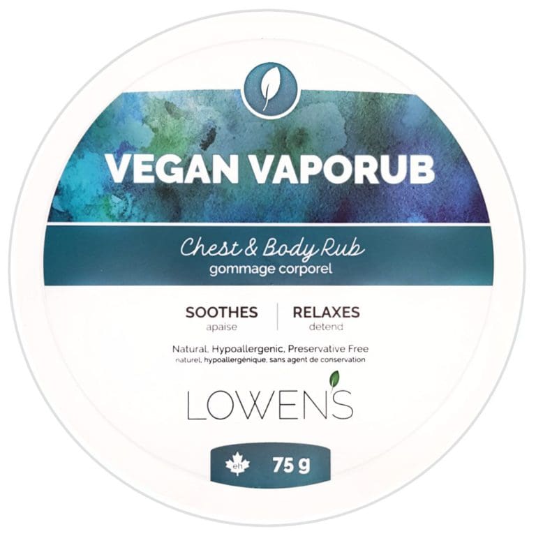 Vegan Vapor Rub by Lowen's - Non-toxic, SLOW rated product free from harmful chemicals